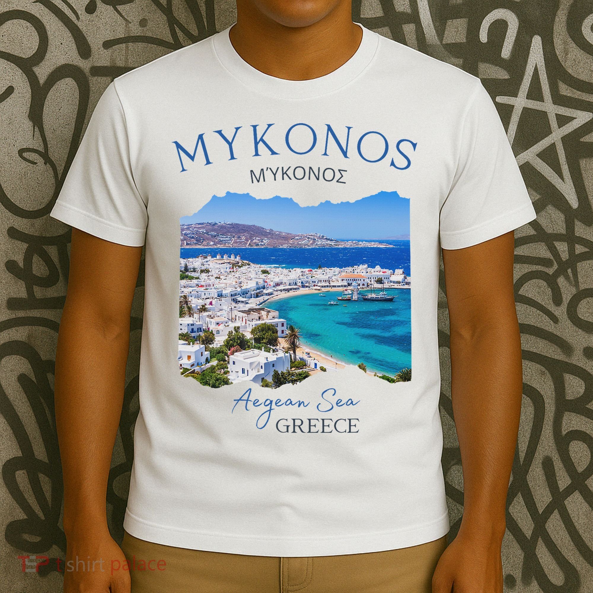 Greek Island Mykonos Greece Vacation Family Outfits Souvenir T-Shirt