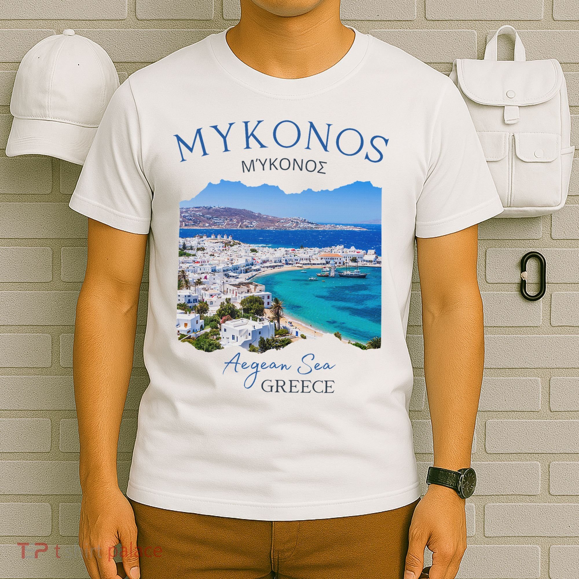 Greek Island Mykonos Greece Vacation Family Outfits Souvenir T-Shirt