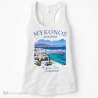 Greek Island Mykonos Greece Vacation Family Outfits Souvenir Women's Tank Top thumb 0