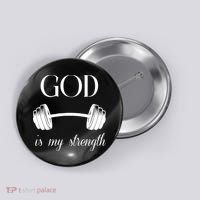 God Is My Strength Button thumb 0