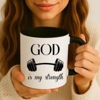 God Is My Strength Coffee Mug thumb 3
