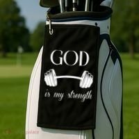 God Is My Strength Golf Towel thumb 2