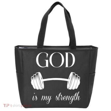 God Is My Strength Tote Bag