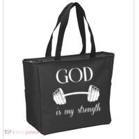 God Is My Strength Tote Bag thumb 2