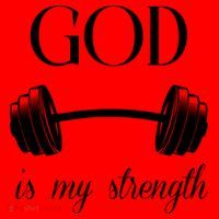 God Is My Strength Santa Hat thumb 1