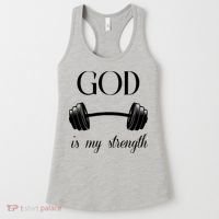 God Is My Strength Women's Tank Top thumb 0