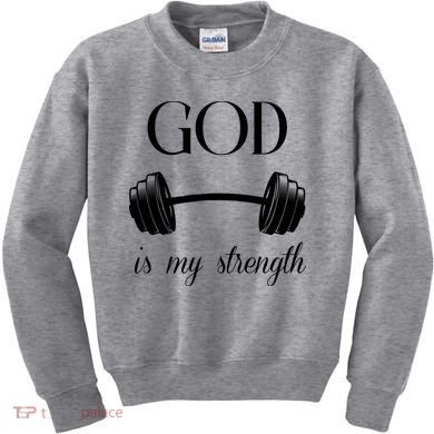 God Is My Strength Kids Sweatshirt