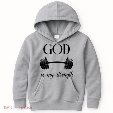 God Is My Strength Kids Hoodie