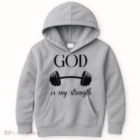 God Is My Strength Kids Hoodie thumb 0