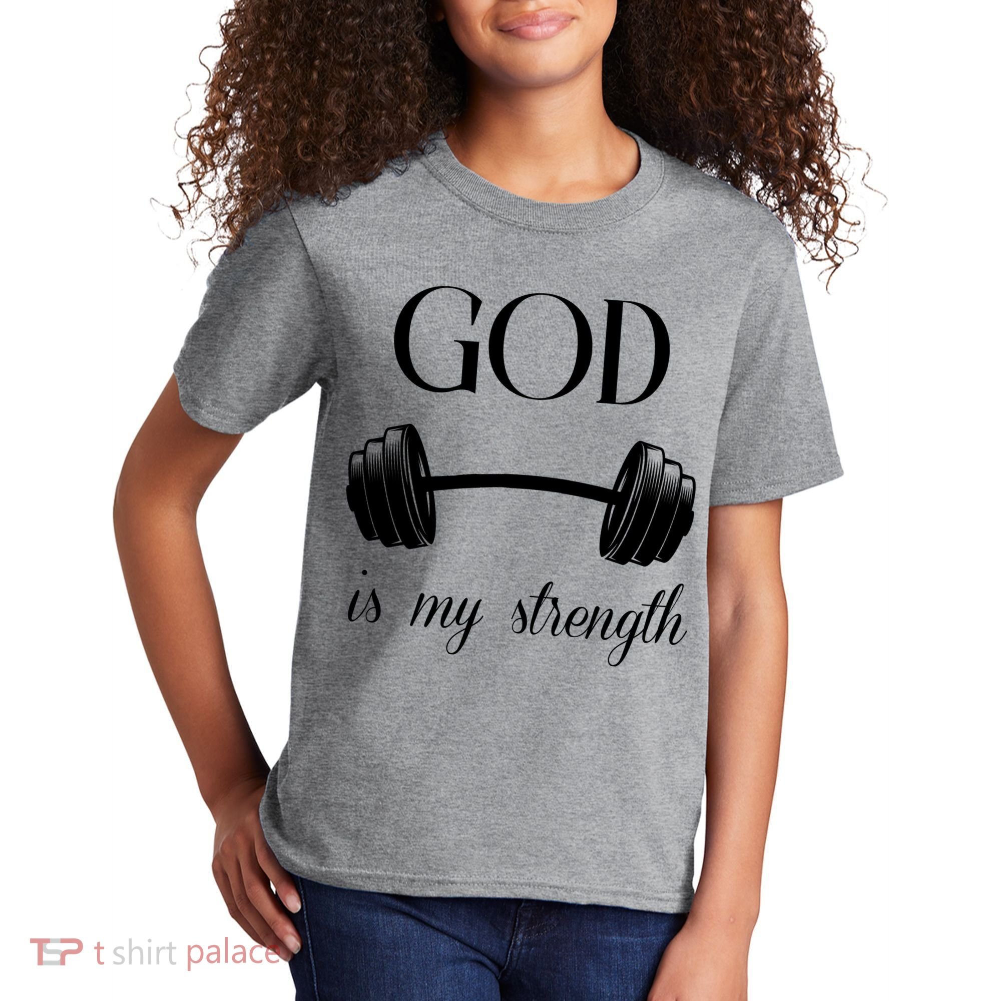 God Is My Strength Kids T-Shirt