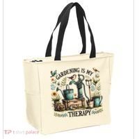 Gardening Is My Therapy Tote Bag thumb 2