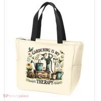Gardening Is My Therapy Tote Bag thumb 3