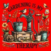 Gardening Is My Therapy Santa Hat thumb 1