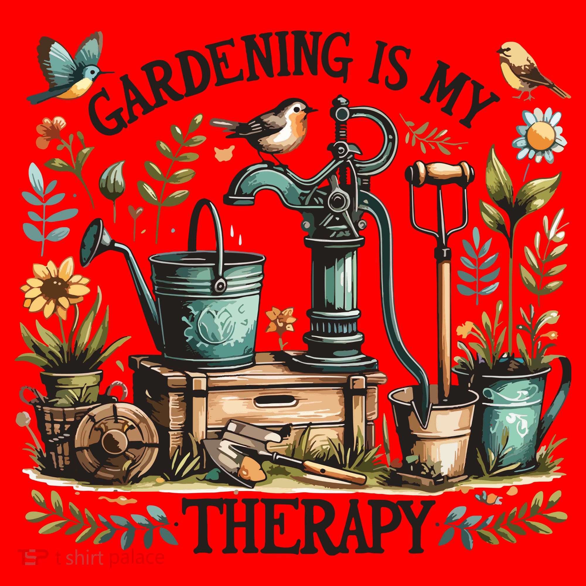Gardening Is My Therapy Santa Hat