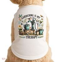Gardening Is My Therapy Doggie Tank thumb 0