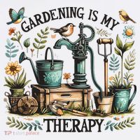 Gardening Is My Therapy Doggie Tank thumb 4