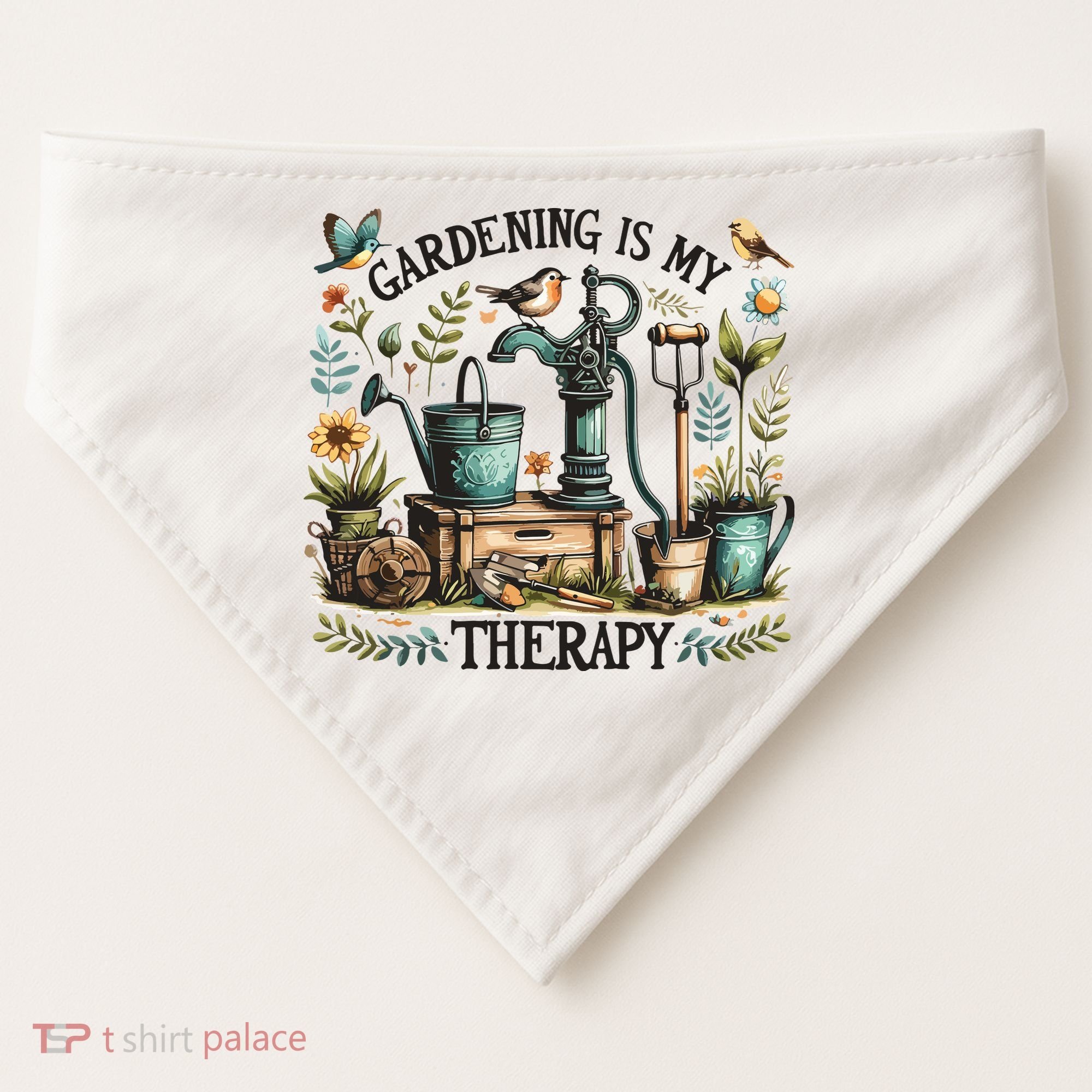 Gardening Is My Therapy USA-Made Doggie Bandana