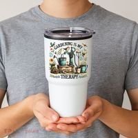 Gardening Is My Therapy Tumbler thumb 2