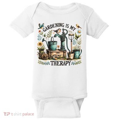 Gardening Is My Therapy Baby Bodysuit