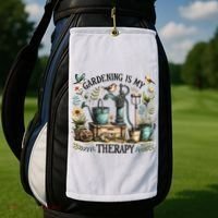 Gardening Is My Therapy Golf Towel thumb 2