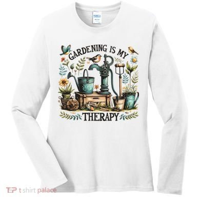 Gardening Is My Therapy Women's Long Sleeve Shirt
