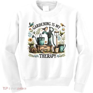 Gardening Is My Therapy Kids Sweatshirt