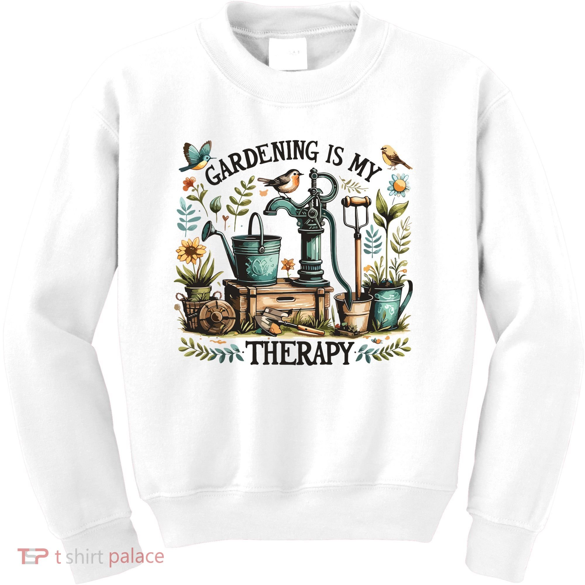 Gardening Is My Therapy Kids Sweatshirt