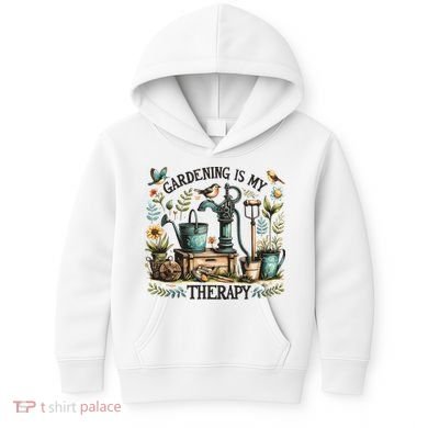 Gardening Is My Therapy Kids Hoodie