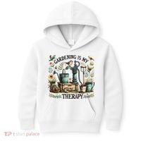 Gardening Is My Therapy Kids Hoodie thumb 0