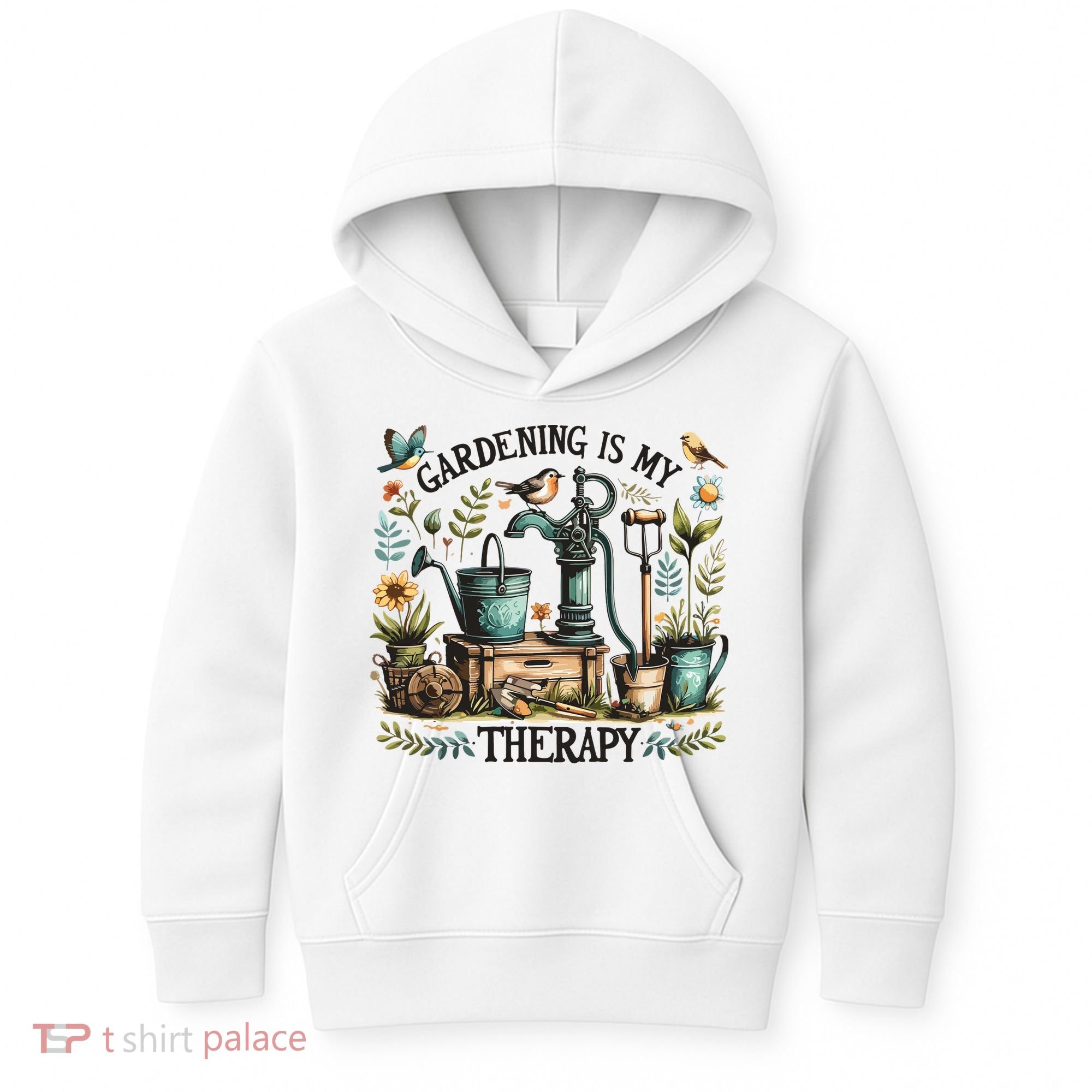 Gardening Is My Therapy Kids Hoodie