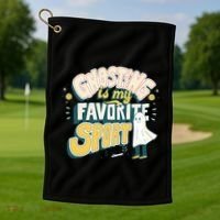 Ghosting Is My Favorite Sport Golf Towel thumb 1