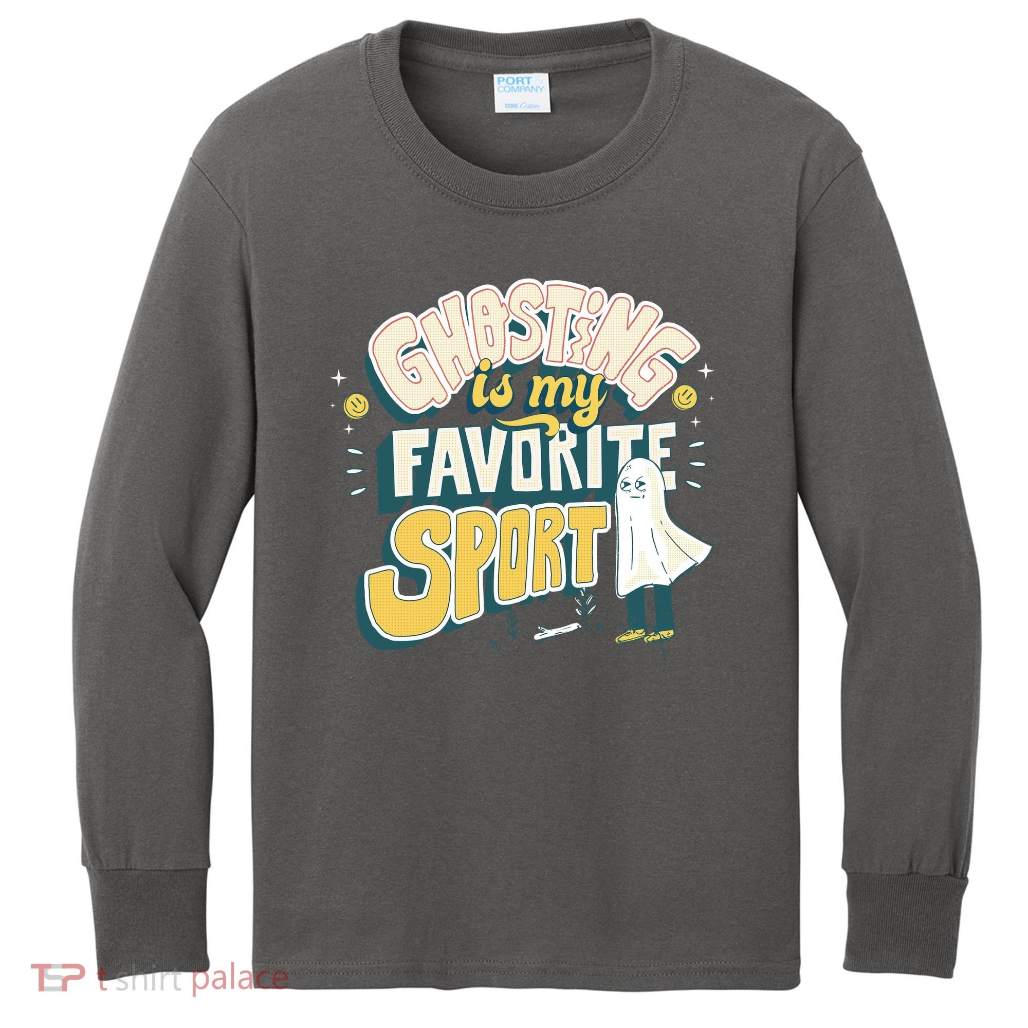 Ghosting Is My Favorite Sport Kids Long Sleeve Shirt
