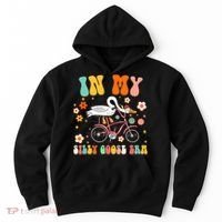 Groovy In My Silly Goose Era Funny Duck Saying Goose Meme Hoodie thumb 0