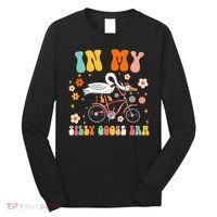 Groovy In My Silly Goose Era Funny Duck Saying Goose Meme Long Sleeve Shirt thumb 0