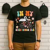 Groovy In My Silly Goose Era Funny Duck Saying Goose Meme T-Shirt thumb 6