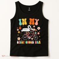 Groovy In My Silly Goose Era Funny Duck Saying Goose Meme Tank Top thumb 2