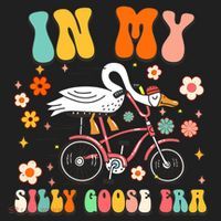 Groovy In My Silly Goose Era Funny Duck Saying Goose Meme Golf Towel thumb 3
