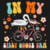 Groovy In My Silly Goose Era Funny Duck Saying Goose Meme Women's Long Sleeve Shirt thumb 2