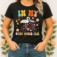 Groovy In My Silly Goose Era Funny Duck Saying Goose Meme Women's T-Shirt thumb 2