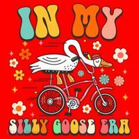 Groovy In My Silly Goose Era Funny Duck Saying Goose Meme Santa Hat thumb 1