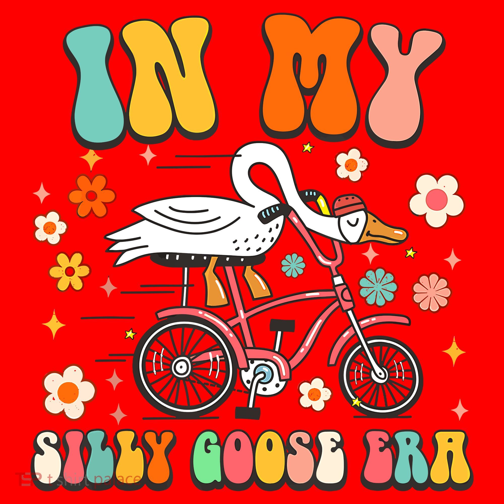 Groovy In My Silly Goose Era Funny Duck Saying Goose Meme Santa Hat