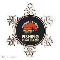 Grandpa Is My Name Fishing Is My Game Ornament thumb 0