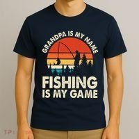 Grandpa Is My Name Fishing Is My Game T-Shirt thumb 3