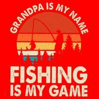 Grandpa Is My Name Fishing Is My Game Santa Hat thumb 1