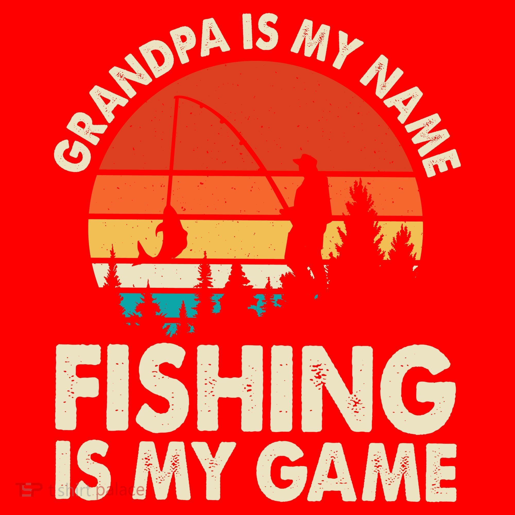 Grandpa Is My Name Fishing Is My Game Santa Hat