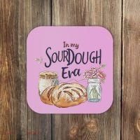 Groovy In My Sourdough Era Funny Pun In My Bread Making Coaster thumb 0