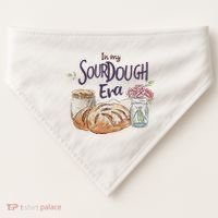 Groovy In My Sourdough Era Funny Pun In My Bread Making USA-Made Doggie Bandana thumb 0