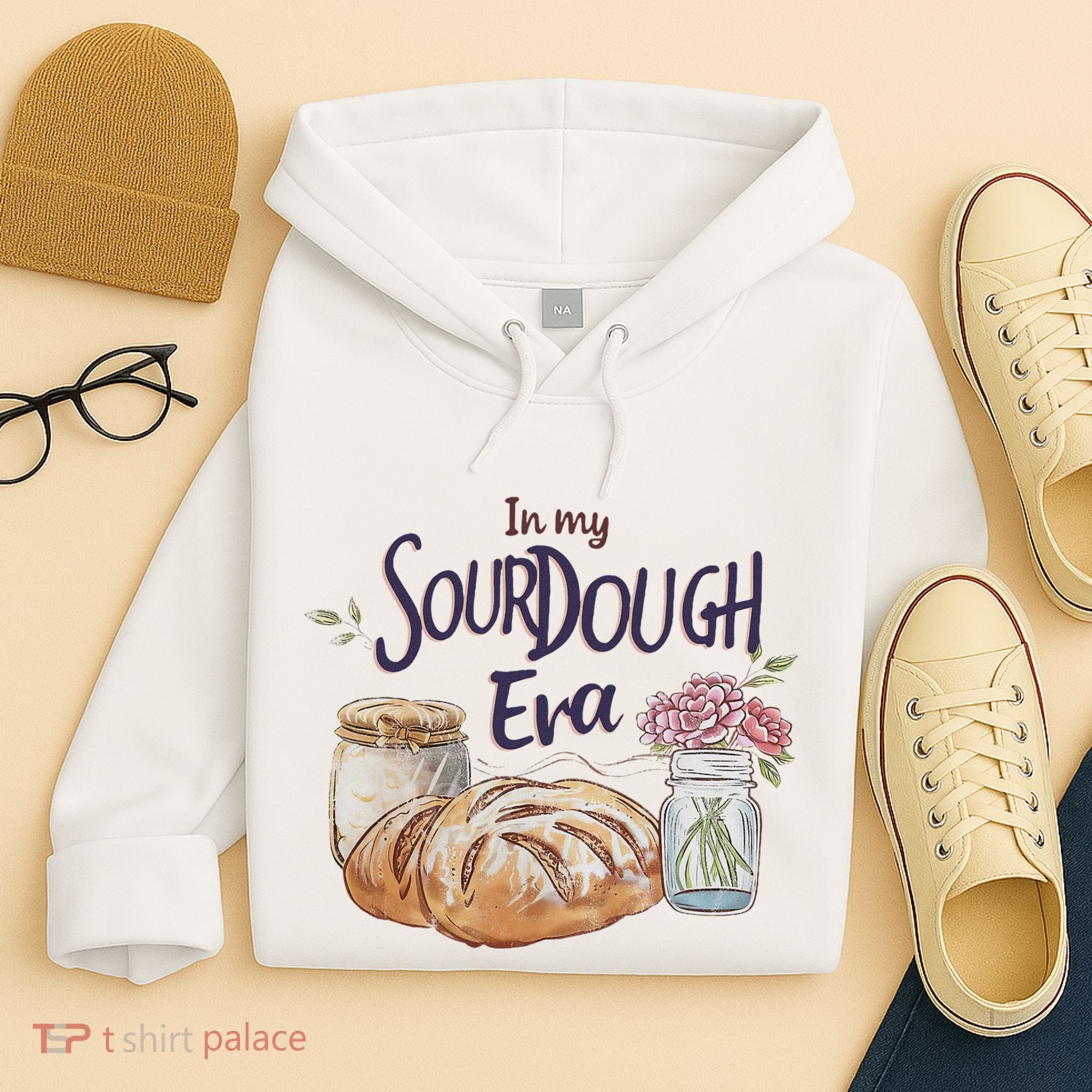 Groovy In My Sourdough Era Funny Pun In My Bread Making Hoodie