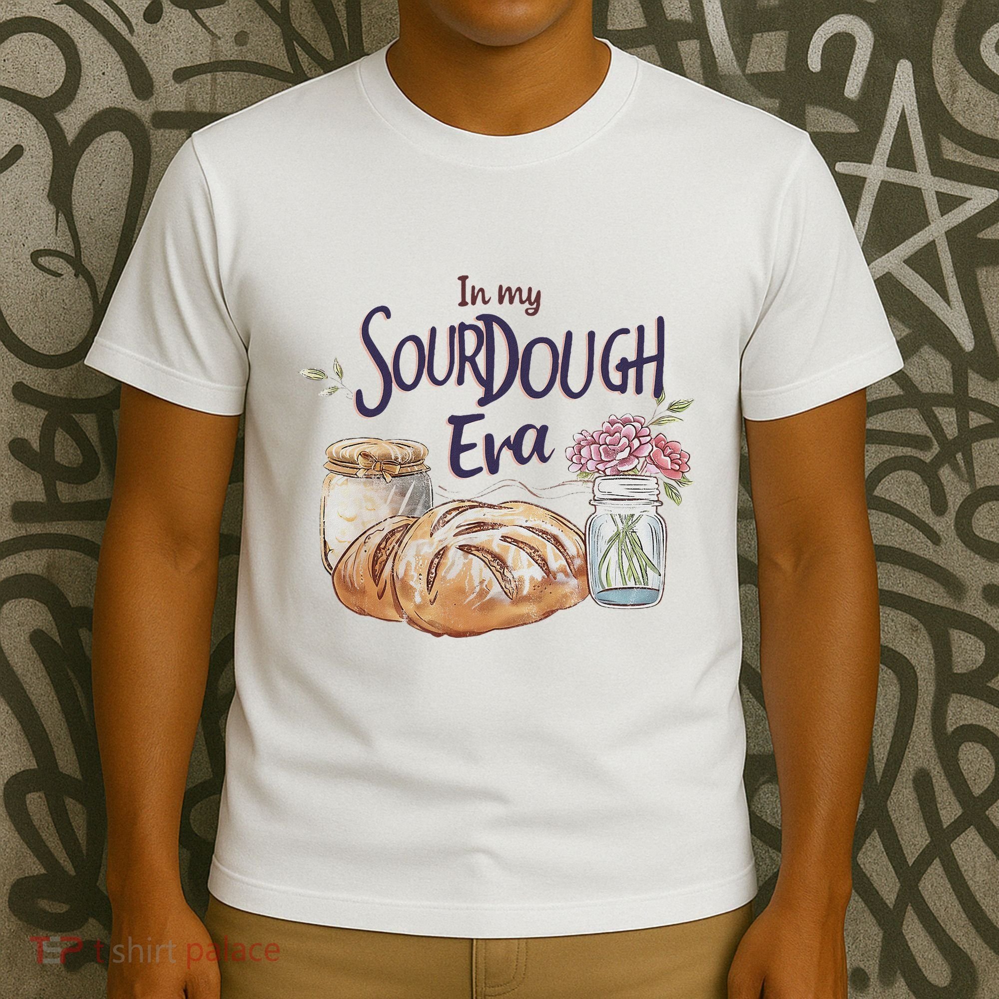 Groovy In My Sourdough Era Funny Pun In My Bread Making T-Shirt