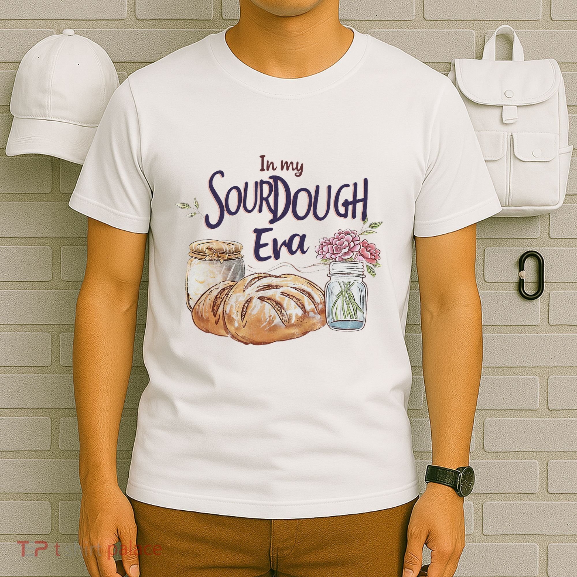 Groovy In My Sourdough Era Funny Pun In My Bread Making T-Shirt